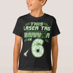 Dieser Laser Tag Warrior ist 6 Gaming 6. Geburtsta T-Shirt