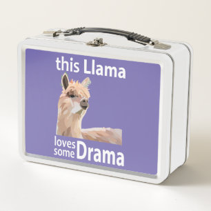 Dieser Llama Lieben einige Drama Funny Llama Metall Brotdose