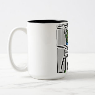 Dieser lustige Comic-Stil-Meme-Design-Becher Zweifarbige Tasse