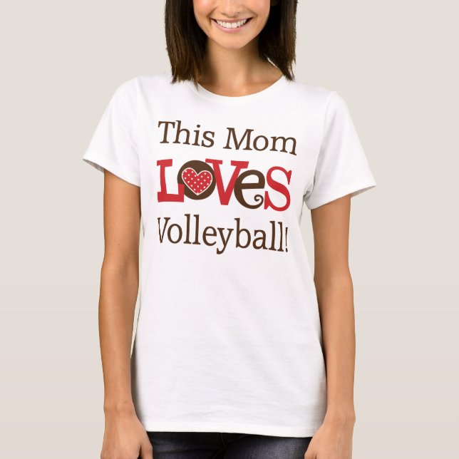Dieser Mama-Liebe-Volleyball T-Shirt (Vorderseite)