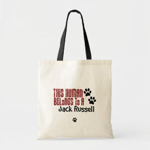 Dieser Mensch gehört einem Jack Russell Tragetasche