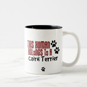 Dieser Mensch gehört einem Steinhaufen Terrier Zweifarbige Tasse