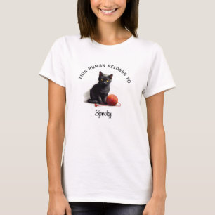 Dieser Mensch gehört zur Personalisierten Katze T-Shirt
