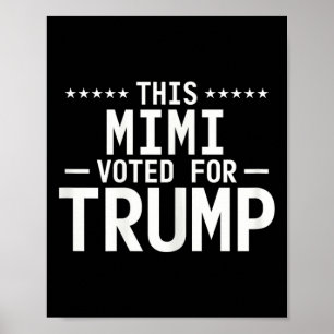 Dieser Mimi stimmte für Trump 2024 für Proud Oma V Poster