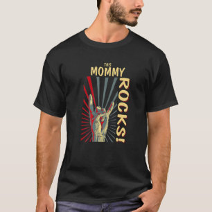 Dieser Mommy Rocks Vintag Retro-Konzert 70er 80er T-Shirt