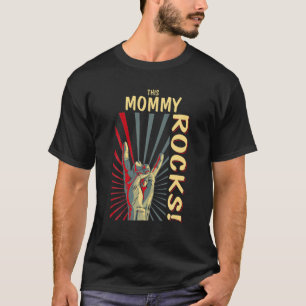 Dieser Mommy Rocks Vintag Retro-Konzert 70er 80er T-Shirt