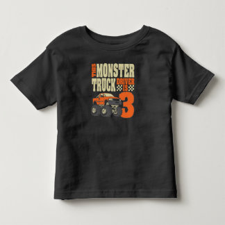 Dieser Monster-LKW-Fahrer ist Geburtstag 3 Kleinkind T-shirt