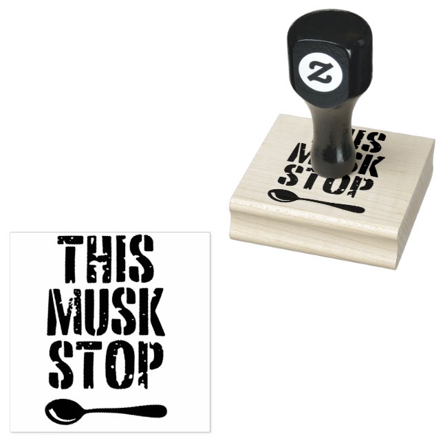 Dieser Muskel hält den Stift auf | Liberaler Spoon Gummistempel (Stempel)
