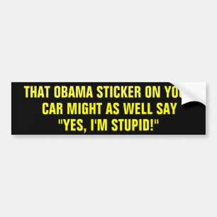 DIESER OBAMA-AUFKLEBER AUF IHREM AUTO KÖNNTE AUTOAUFKLEBER