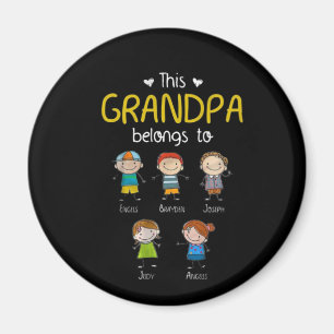 Dieser Opa gehört Niedlichen Personalisierten Fami Magnet