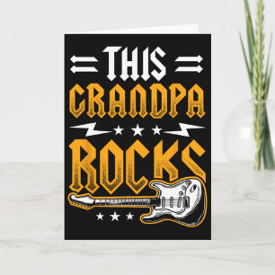 Dieser Opa rockt Dad Gitarre  Karte