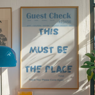 Dieser Ort muss es sein Minimalistisches blaues Po Poster