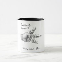 Dieser Papa gehört - Geschenk mit Kindernamen -