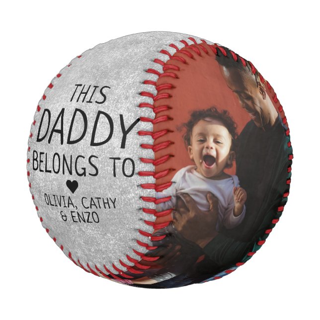 Dieser Papa gehört zum Silbergrauen Vatertag Baseball (Schrägansicht)
