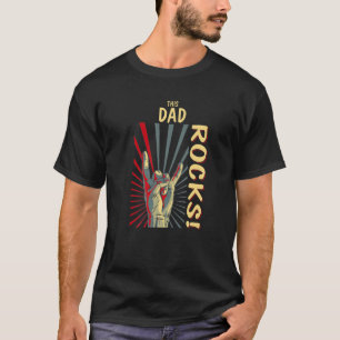 Dieser Papa rockt Vintage Retro Konzert 70er 80er  T-Shirt