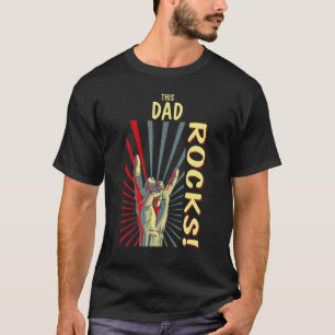 Dieser Papa rockt Vintage Retro Konzert 70er 80er  T-Shirt