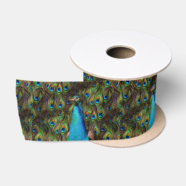 Dieser Pfau beobachtet dich! Satinband (Spule)