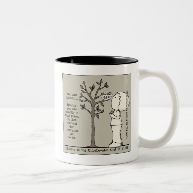 Dieser Platz Zweifarbige Tasse (Rechts)