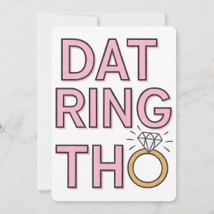 Dieser Ring ist lustige Hochzeitsverlobung Ehe Feiertagskarte