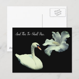 Dieser Schwan wird auch vorübergehen Inspirierend  Postkarte