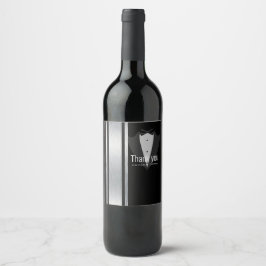 Dieser schwarz-weiße Adler-Bachelor-Party-Wein la Weinetikett