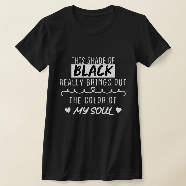 Dieser schwarze Farbton hebt die Farbe von T-Shirt (Ablage )