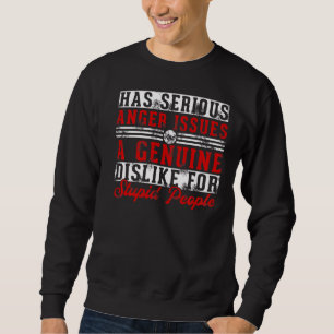 Dieser Schweißer hat einen ernsthaften, wütenden V Sweatshirt