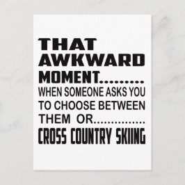 Dieser schwierige Moment Cross Country Ski. Postkarte