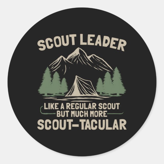 Dieser Scout-Leader ist Scout-Tacular Scout Leader Runder Aufkleber (Vorderseite)