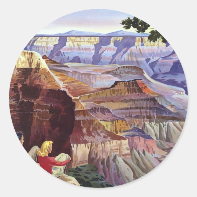Dieser Sommer Besuch Grand Canyon Runder Aufkleber (Vorderseite)
