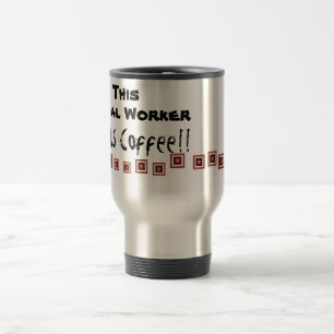 Dieser Sozialarbeiter benötigt Kaffee! Reisebecher
