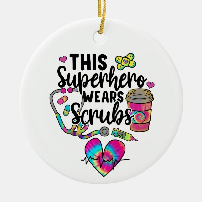 Dieser Superheld trägt Krubs Keramik Ornament (Vorne)