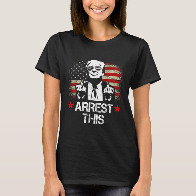 Dieser Trump Middle Fingers Pro Trump 2024 (auf de T-Shirt (Vorderseite)