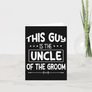 Dieser Typ ist der Onkel der Groombride Hochzeit m Karte