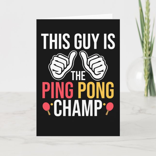 Dieser Typ ist der Pingpong-Champ Karte (Vorderseite)