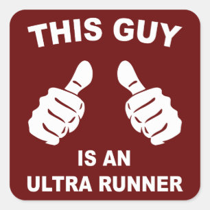 Dieser Typ ist ein Ultra Runner Quadratischer Aufkleber