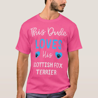 Dieser Typ Liebe Seinem schottischen Fox Terrier T-Shirt