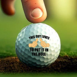 DIESER TYP LIEBEN, ES IN DIE LOHNE ZU SETZEN GOLFBALL