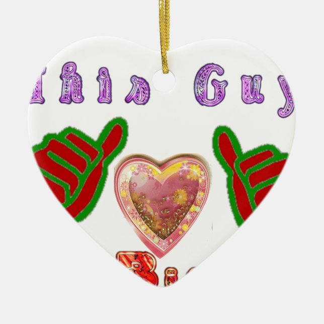 Dieser Typ Lieben große Geschenkkunst drucken Keramikornament (Vorne)