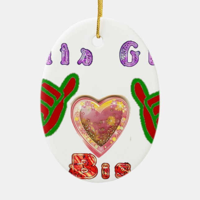 Dieser Typ Lieben große Geschenkkunst drucken Keramikornament (Vorne)