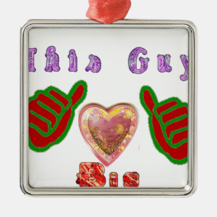 Dieser Typ Lieben große Geschenkkunst drucken Silbernes Ornament