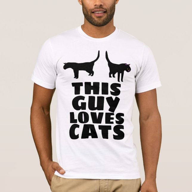 DIESER TYP LIEBEN KATZEN, Männer Katzenjacke T - S T-Shirt (Vorderseite)
