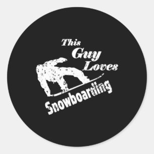 Dieser Typ Lieben Snowboarden - Spaß Geschenk für  Runder Aufkleber