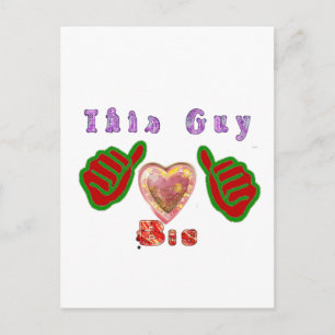 Dieser Typ liebt großes Geschenk Kunstprint Postkarte