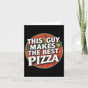 Dieser Typ macht die lustige Zza Maker Retro Food Karte