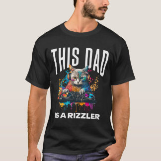 Dieser Vater hat Rizz Cool Dj Cat Rizzler Dad Vate T-Shirt