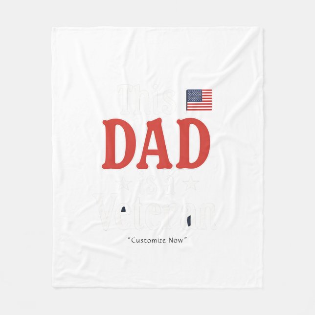 Dieser Vater ist eine Veteranendecke – Herzliches  Fleecedecke (Vorderseite)
