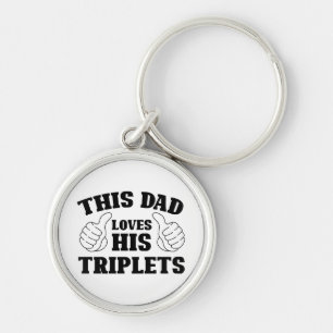 Dieser Vater Liebe seine Triplets - ein Geschenk f Schlüsselanhänger