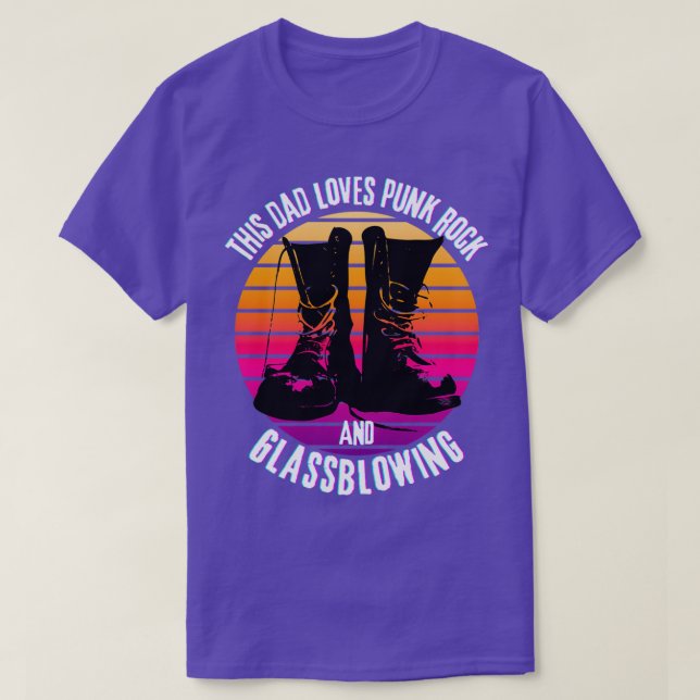 dieser Vater Lieben Punk Fels und glassblühende Vä T-Shirt (Design vorne)