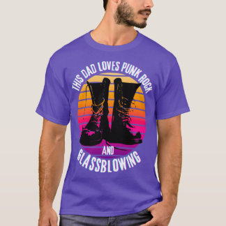 dieser Vater Lieben Punk Fels und glassblühende Vä T-Shirt